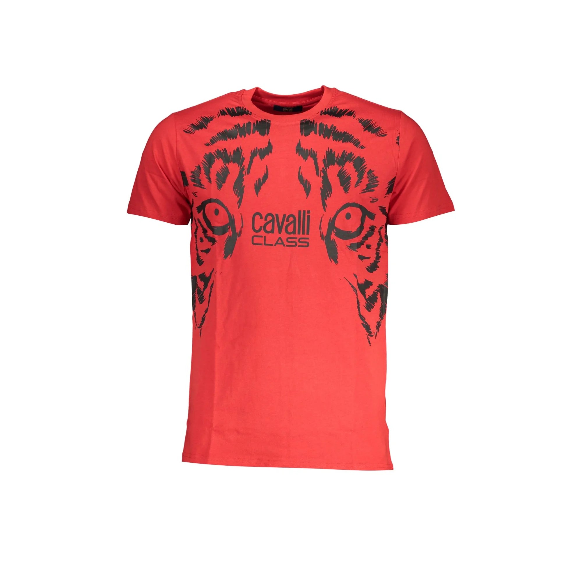 Cavalli Class T-Shirt Maniche Corte Uomo Rossa Stampa Logo Rosso - foto prodotto